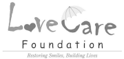 Love Care Foundation logo: grayscale, featuring a heart and hands motif. Represents Love Care Foundation, India, symbolizing compassion and support in education.