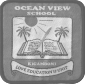 Ocean View School logo: grayscale, featuring a stylized wave and sun motif. Represents Ocean View School, Tanzania, symbolizing growth and education by the sea.